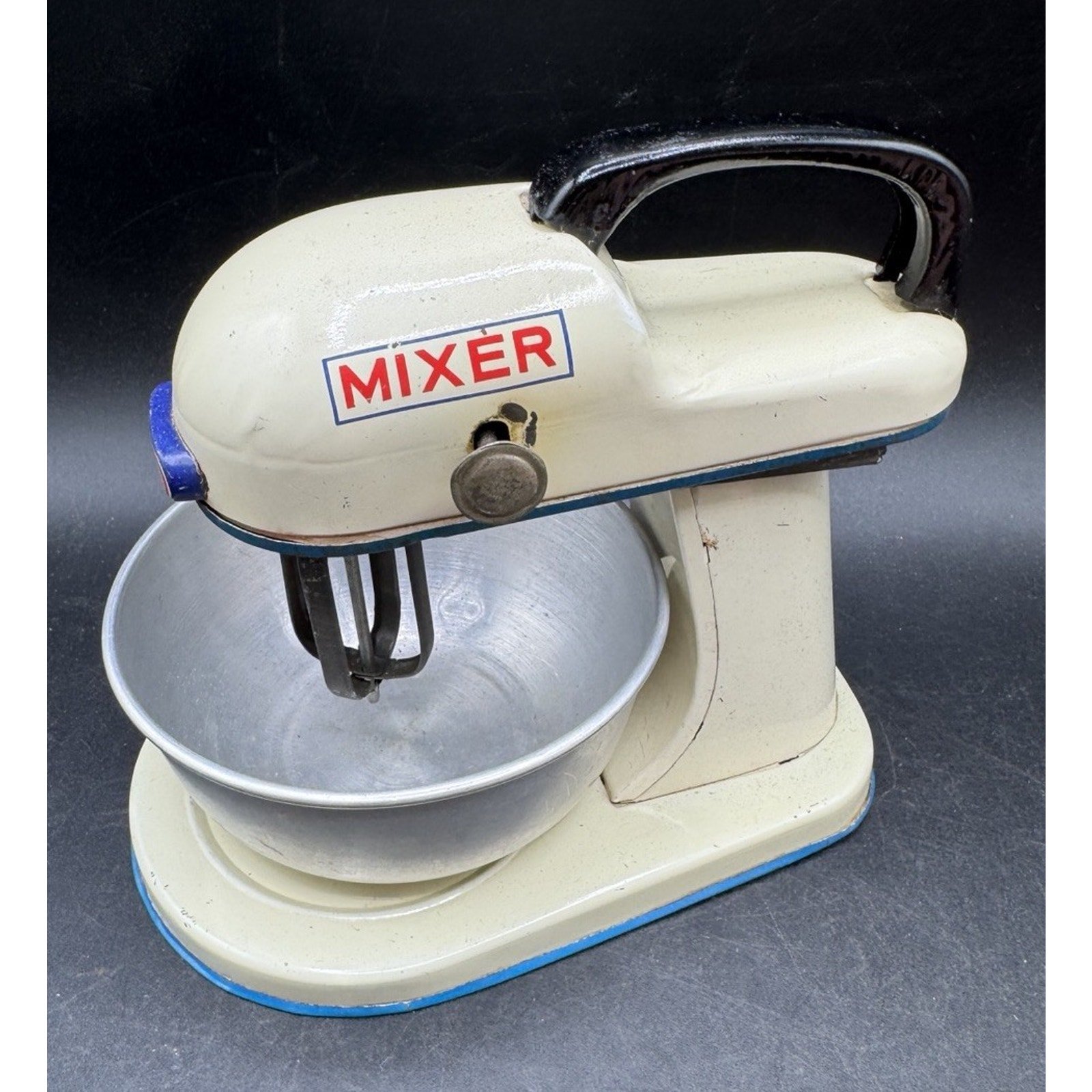 Rare Vintage Working Tin Toy Mixer & Bowl Japan Excellent UC VERY NICE!