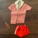 Vintage Original 1960 Ken Original Red Swim Outfit resort jacket 963