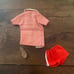 Vintage Original 1960 Ken Original Red Swim Outfit resort jacket 963