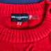 Karl Lagerfeld Womens M Medium Red Black Colorblock Cable Knit Sweater