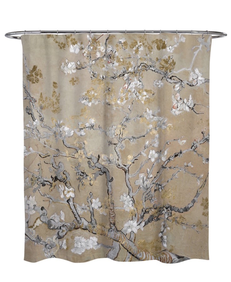 Oliver Gal Van Gogh in Gold Blossoms Inspiration 71x74 Shower Curtain