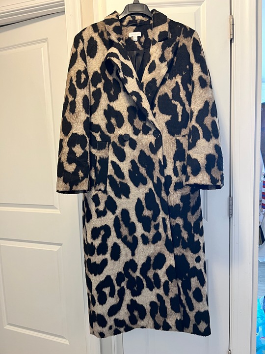 Topshop Oversized Leopard Faux Fur Coat