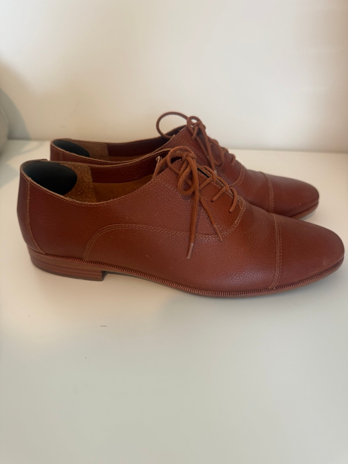 Madewell Clare Oxford Loafers In Saddle Brown
