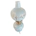Vintage Gone With The Wind Floral Blue Hurricane Glass Double Globe Lamp 15 in