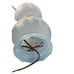 Vintage Gone With The Wind Floral Blue Hurricane Glass Double Globe Lamp 15 in