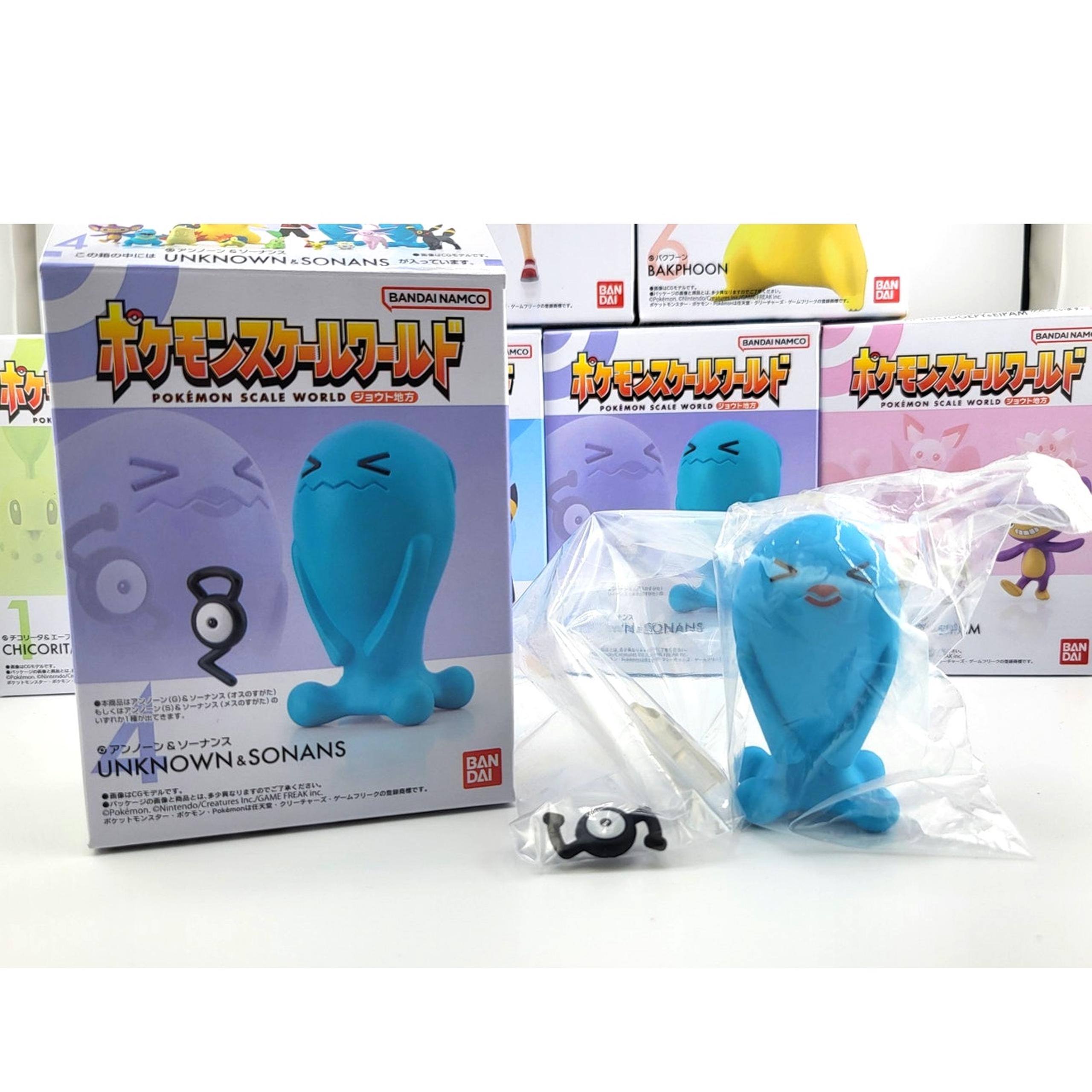NEW Pokemon 1/20 Scale World of Johto Region Bandai Unown and Female Wobbuffet