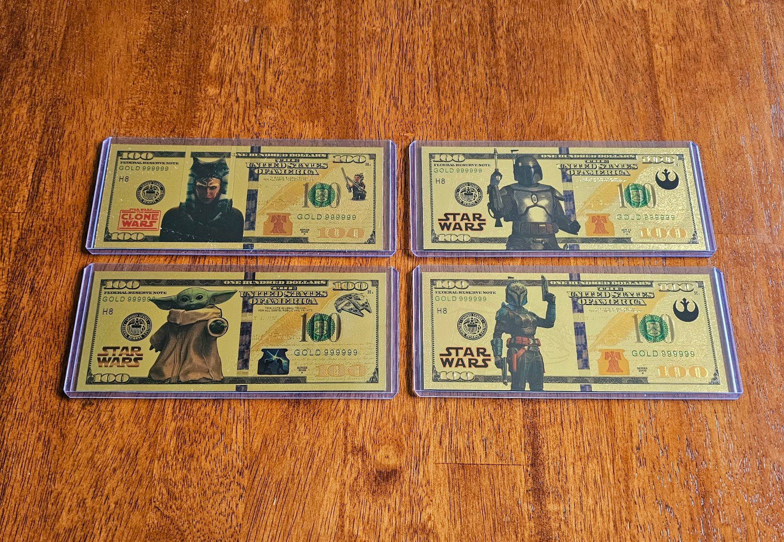 Star Wars gold foil banknotes