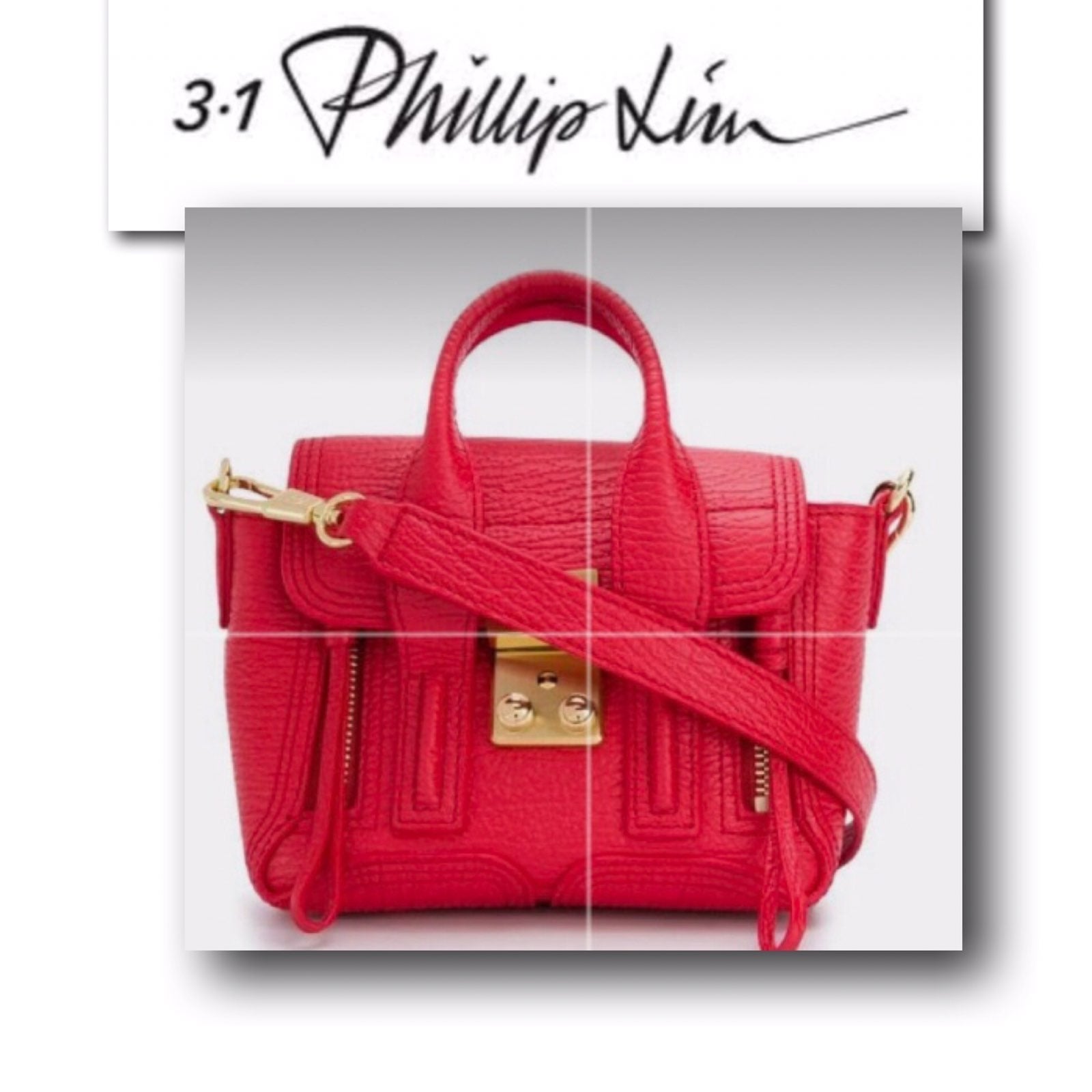 3.1 Phillip Lim Mini Pashli Satchel Red leather, brand new