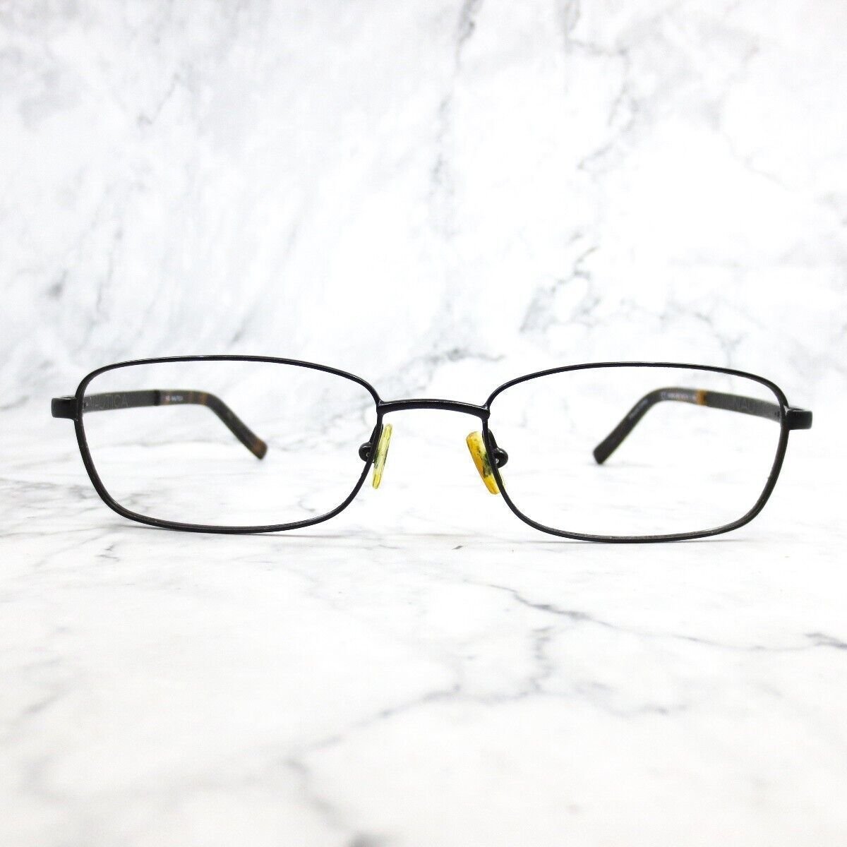 Nautica N7233 009 Eyeglasses Black Rectangular Full Rim Frames 54-18-140