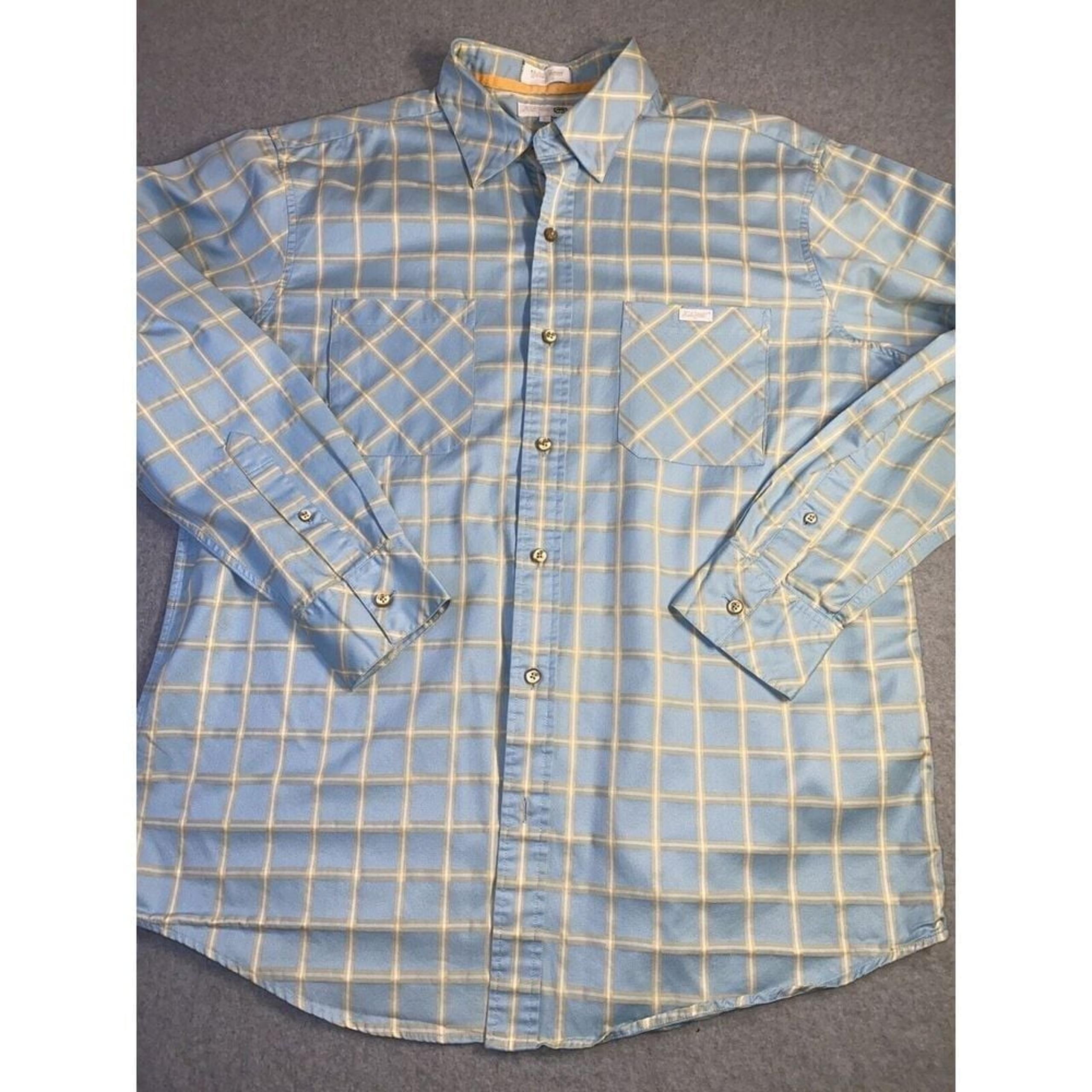 Ecko Unlimited Men's Adult Sz L Button Shirt Long Sleeve Plaid Blue