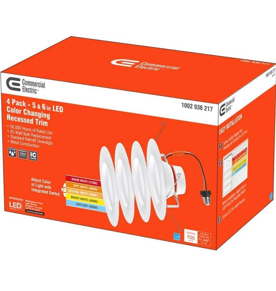 Commercial electric 4pack 5&6” led light