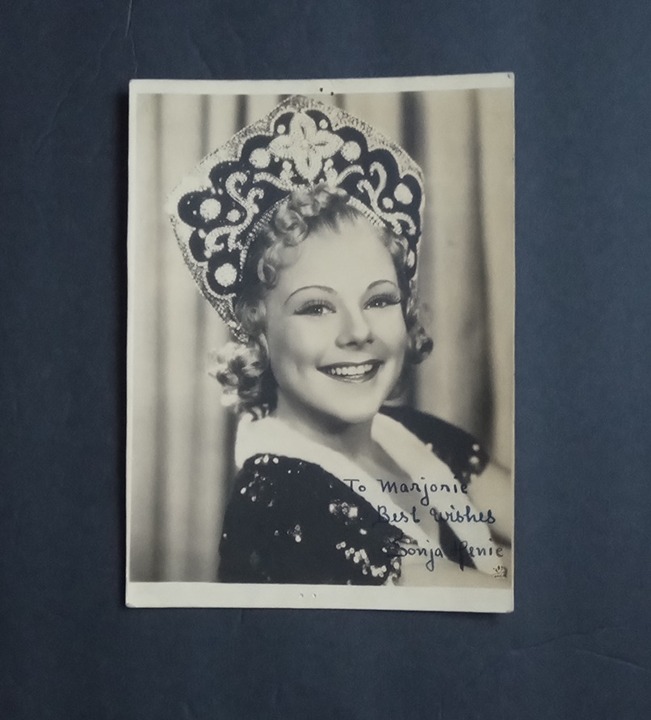Signed Sonja Henie Photo 20th Century Fox Norwegian Skater And Film Actress