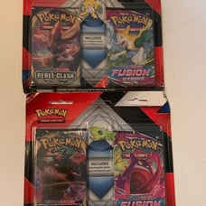 Pokémon TCG: FUSION STRIKE & REBEL CLASH 2 PACK PIN SET - JIRACHI & CELEBI