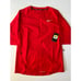 Nike Hot Baseball Jacket Short Sleeve 897383-657 Red Zip Pullover Size S