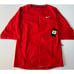 Nike Hot Baseball Jacket Short Sleeve 897383-657 Red Zip Pullover Size S