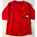 Nike Hot Baseball Jacket Short Sleeve 897383-657 Red Zip Pullover Size S