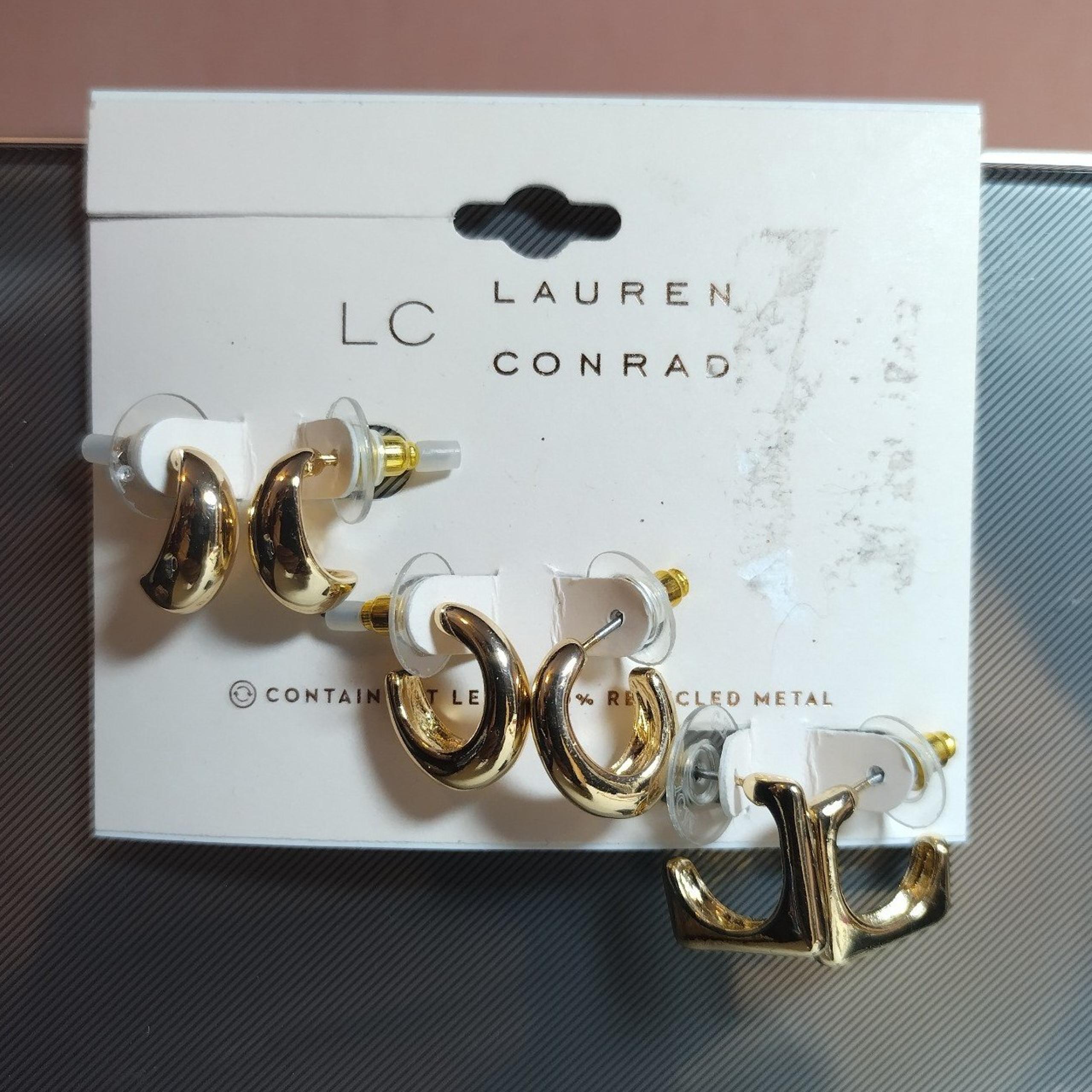 Lauren Conrad 3 Pair Earrings
