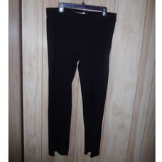 Betabrand Black High-Rise Elastic Waistband Wide Leg Stretch Pants XL