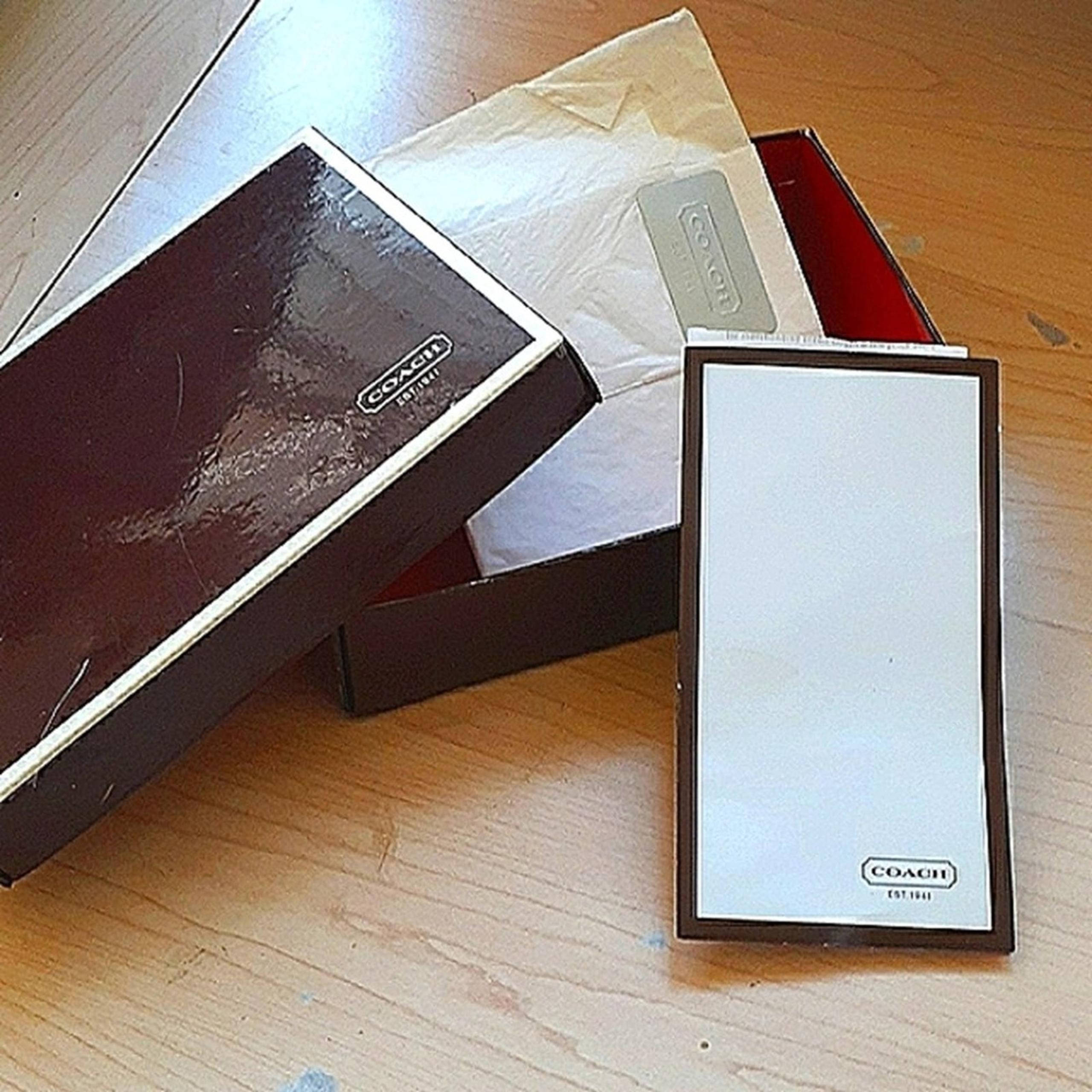 COACH  Empty BOX SET  6.5" x 4.5" x 1.5" for a Coach WALLET VIntage Authentic