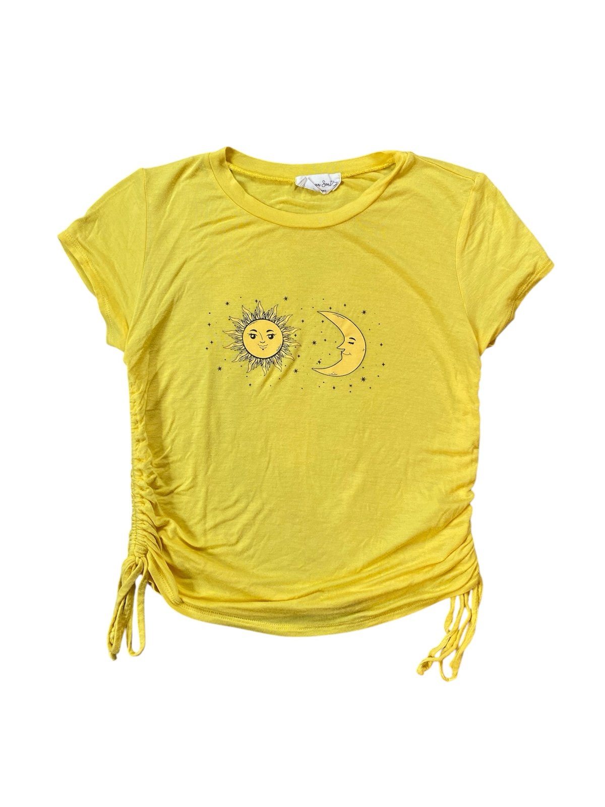 Vintage Y2K Heaven Sent Sun And Moon Drawstring Short Sleeve Top