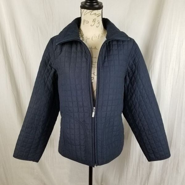 Jane Ashley Casual Lifestyle Navy Quilted Jacket