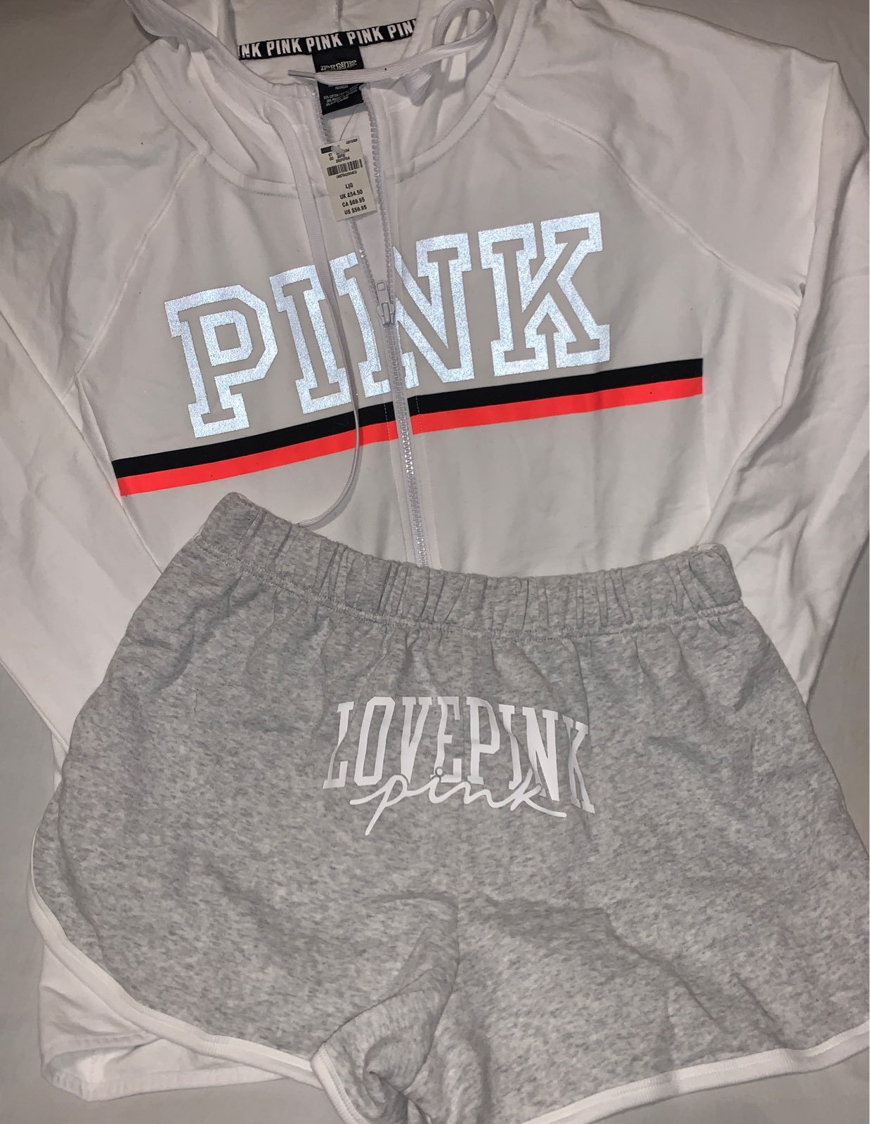 Pink L ultimate hoodie & shorts