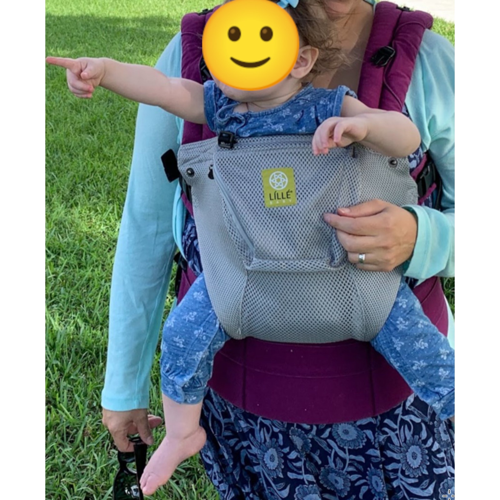 LILLE BABY Complete 6 position Airflow Breathable Mesh Carrier Plumb Back Pad