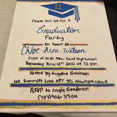 Graduation invitations on canvas