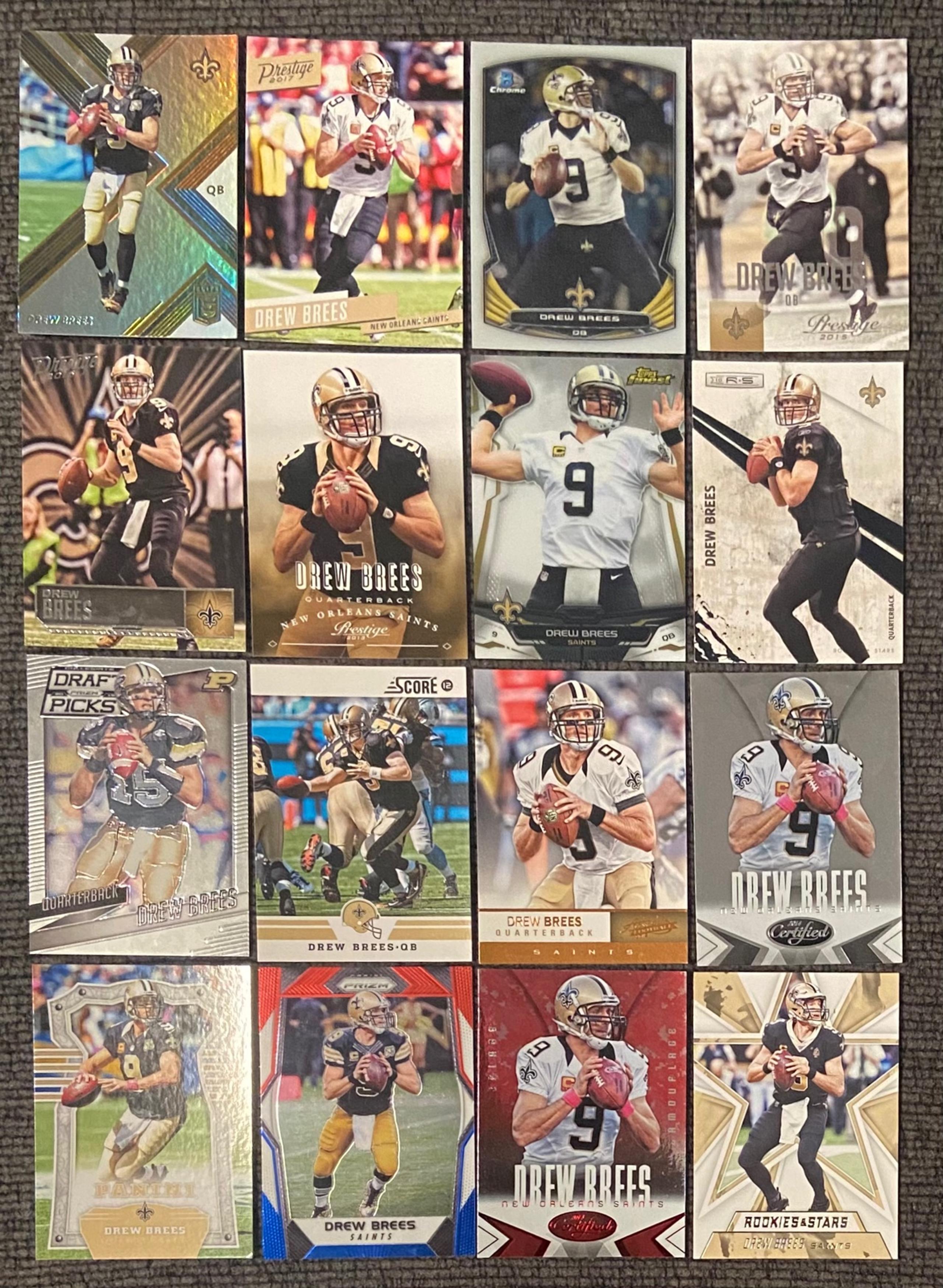 New Orleans Saints Drew Brees card lot (16)