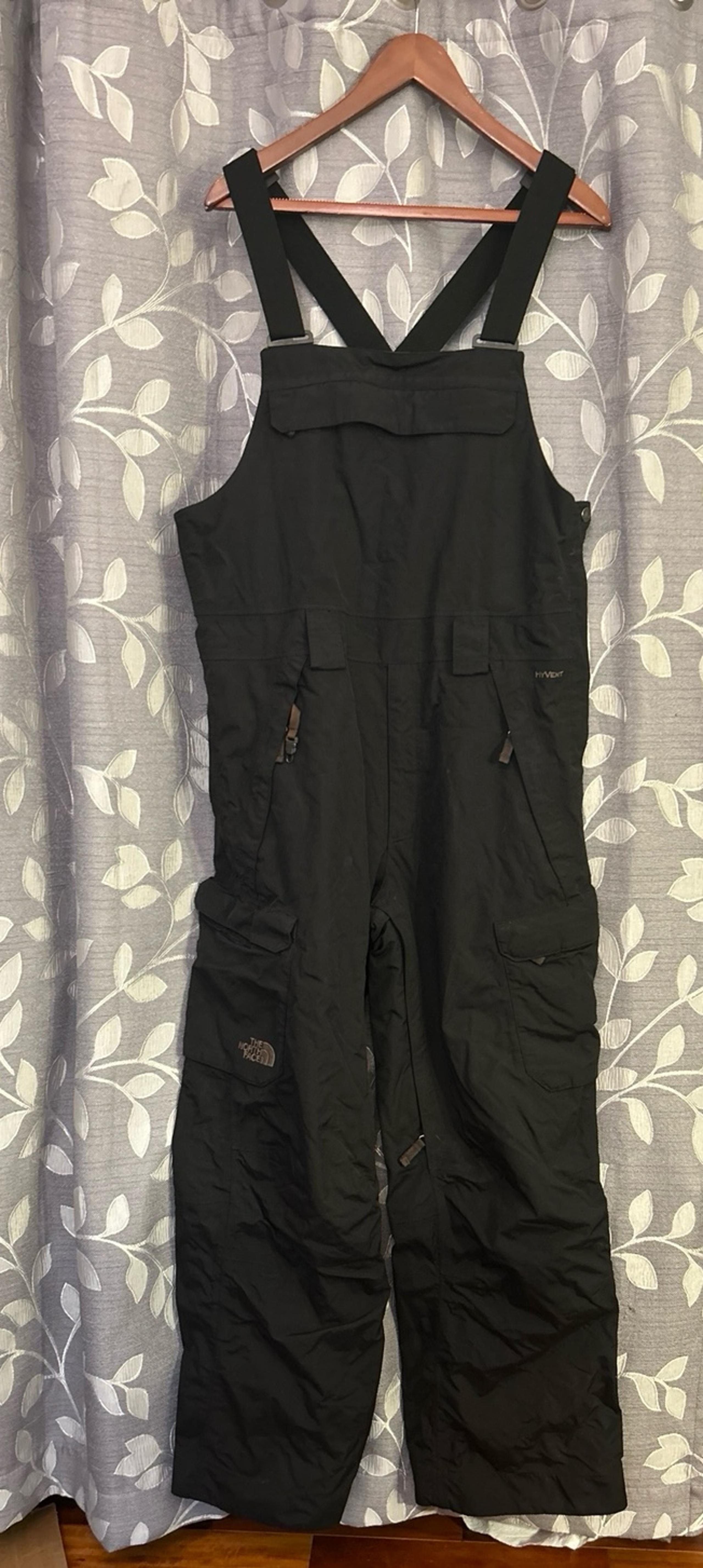 The North Face Hyvent Bib Snow Pants Mens Medium Black Ski