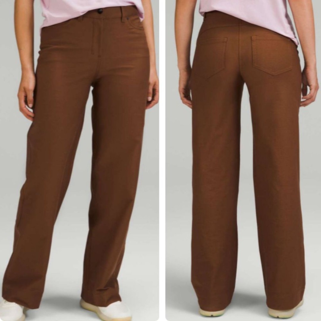 Lululemon City Sleek 5 Pkt Wide-Leg High-Rise Pant Light Utilitech Size 33 NWT
