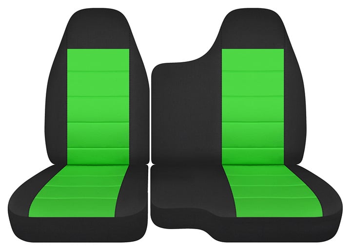 Front set bench seat covers fits 98-03 ford ranger black and lime green