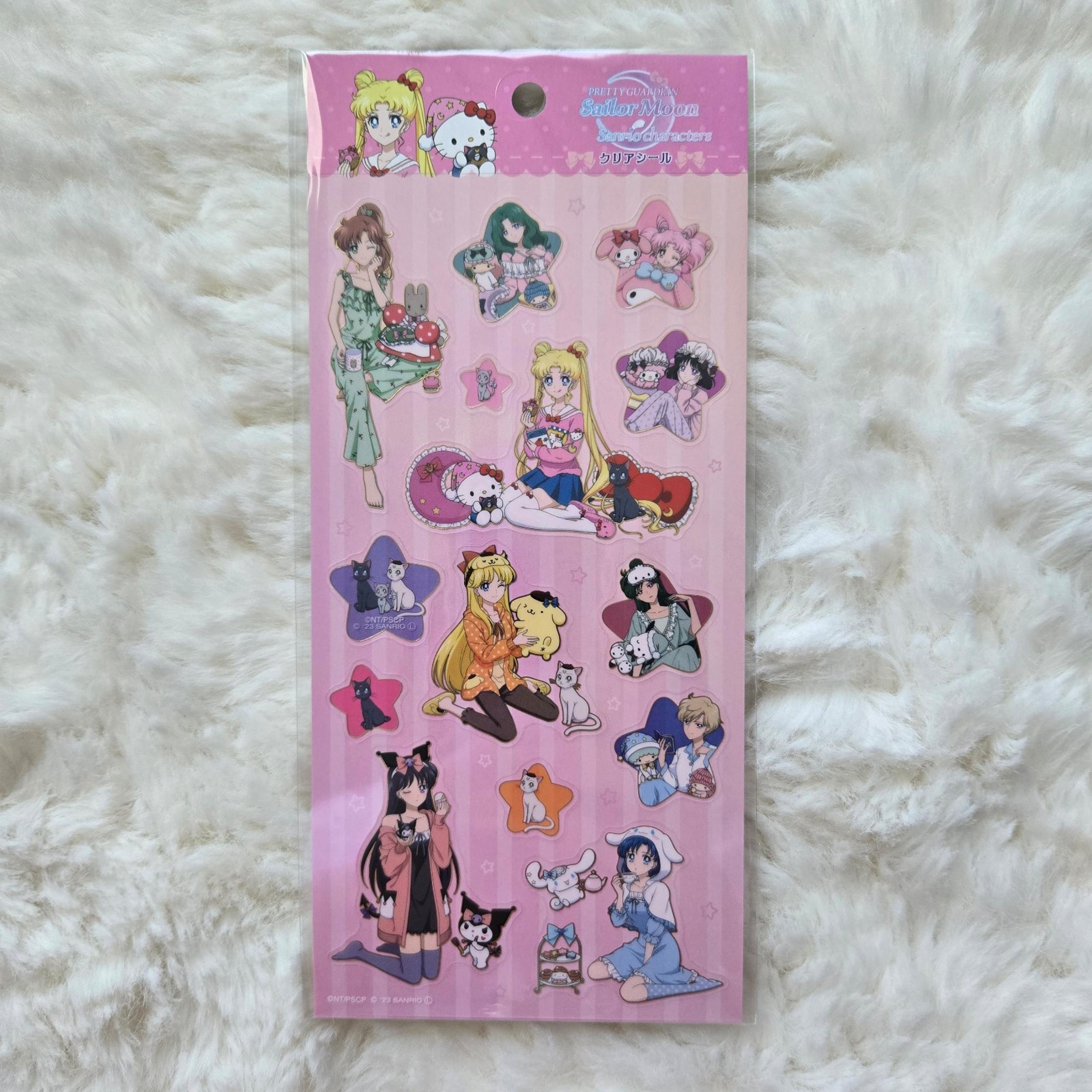 sanrio x sailor moon pretty guardian pj party sticker sheet PINK