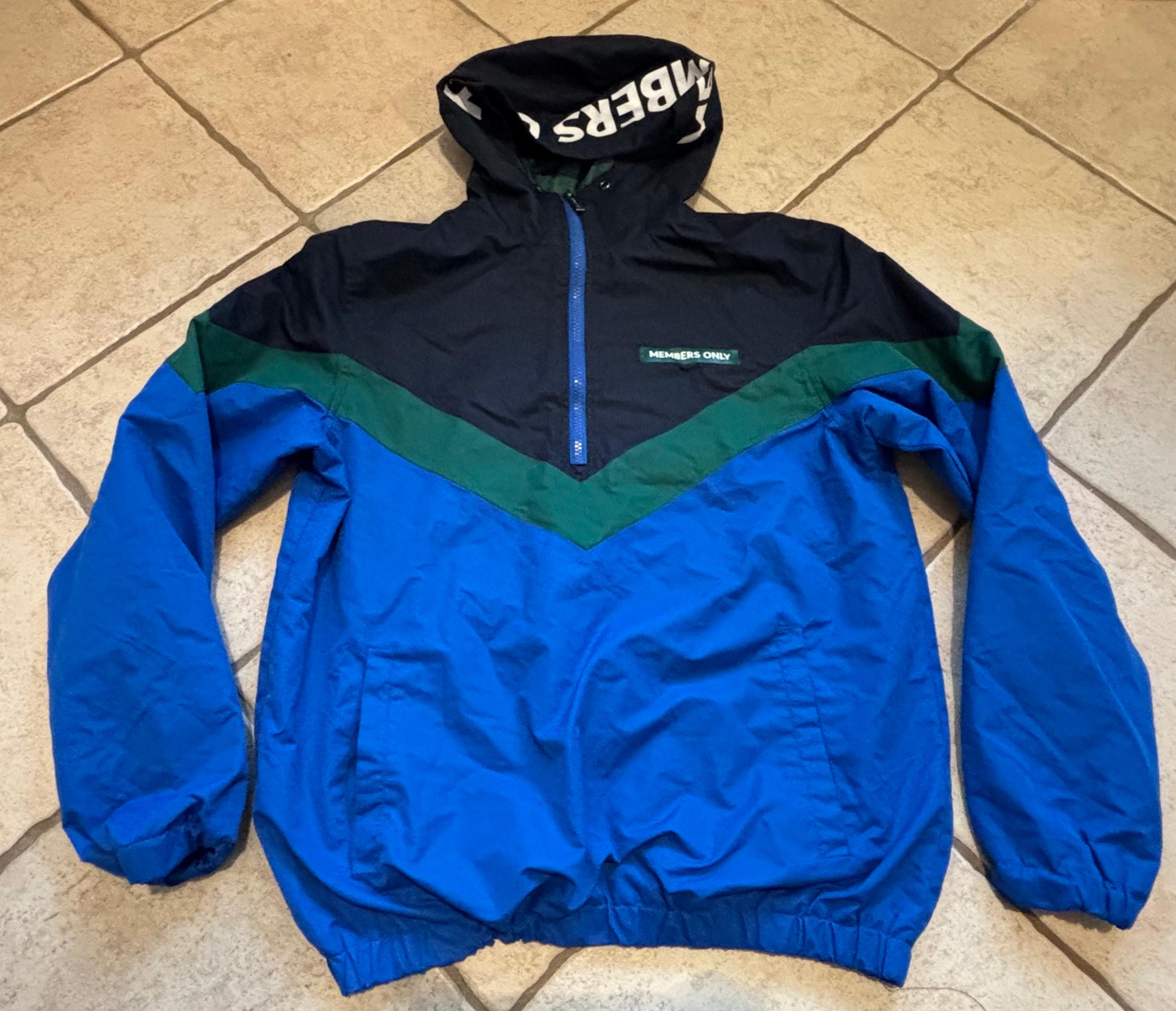 Members Only Navy Mens Jacket Windbreaker Small