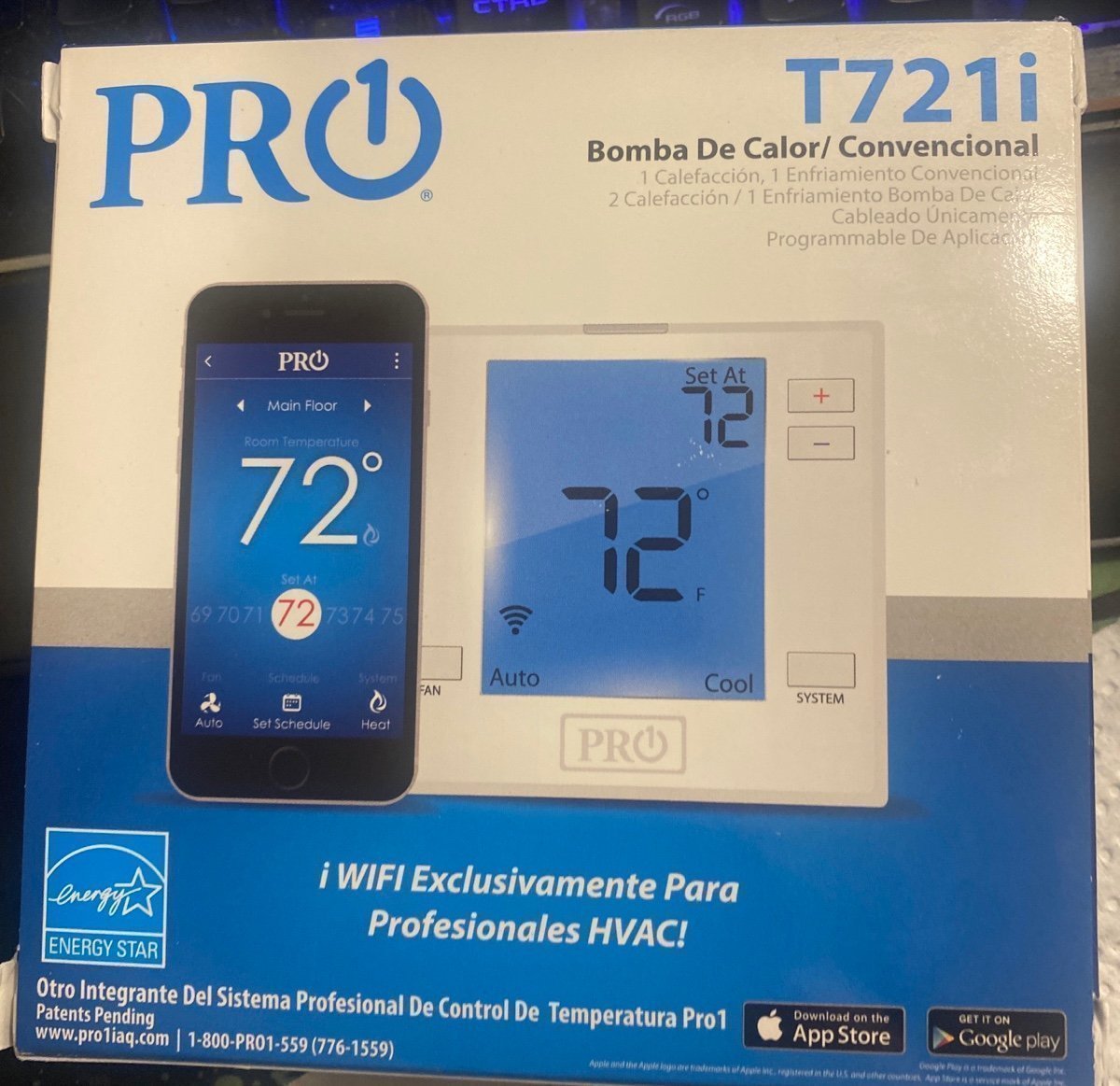 6 x PRO1 IAQ T721i Digital Wi-Fi Programmable Thermostat