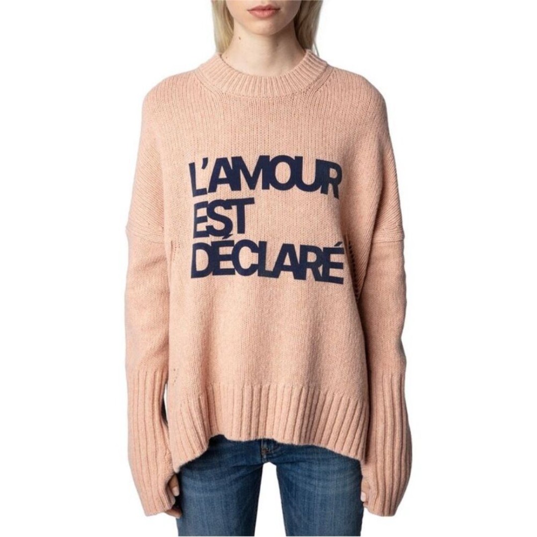 Zadig & Voltaire Malta L'amour Est Declare Merino Wool Sweater
