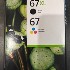 Genuine 2-Pack HP 67XL Black and Tri-Color ink cartridges Exp Date June 2026