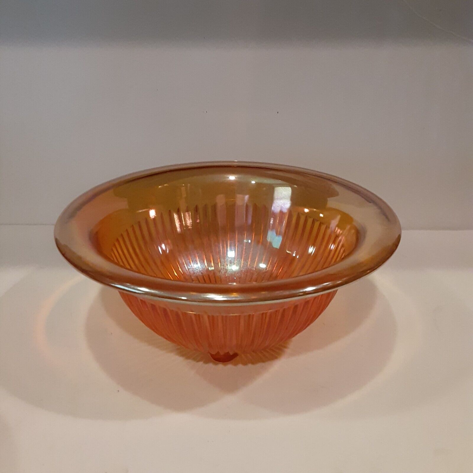 Vintage 1930s Hocking Vitrock Glass Lusterware Serving Bowl