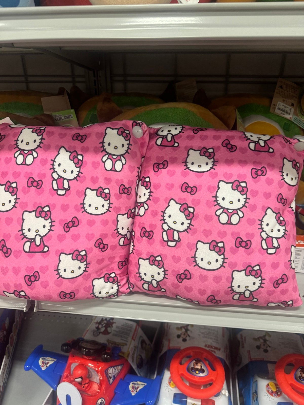 Two hello kitty pink cloud pillow