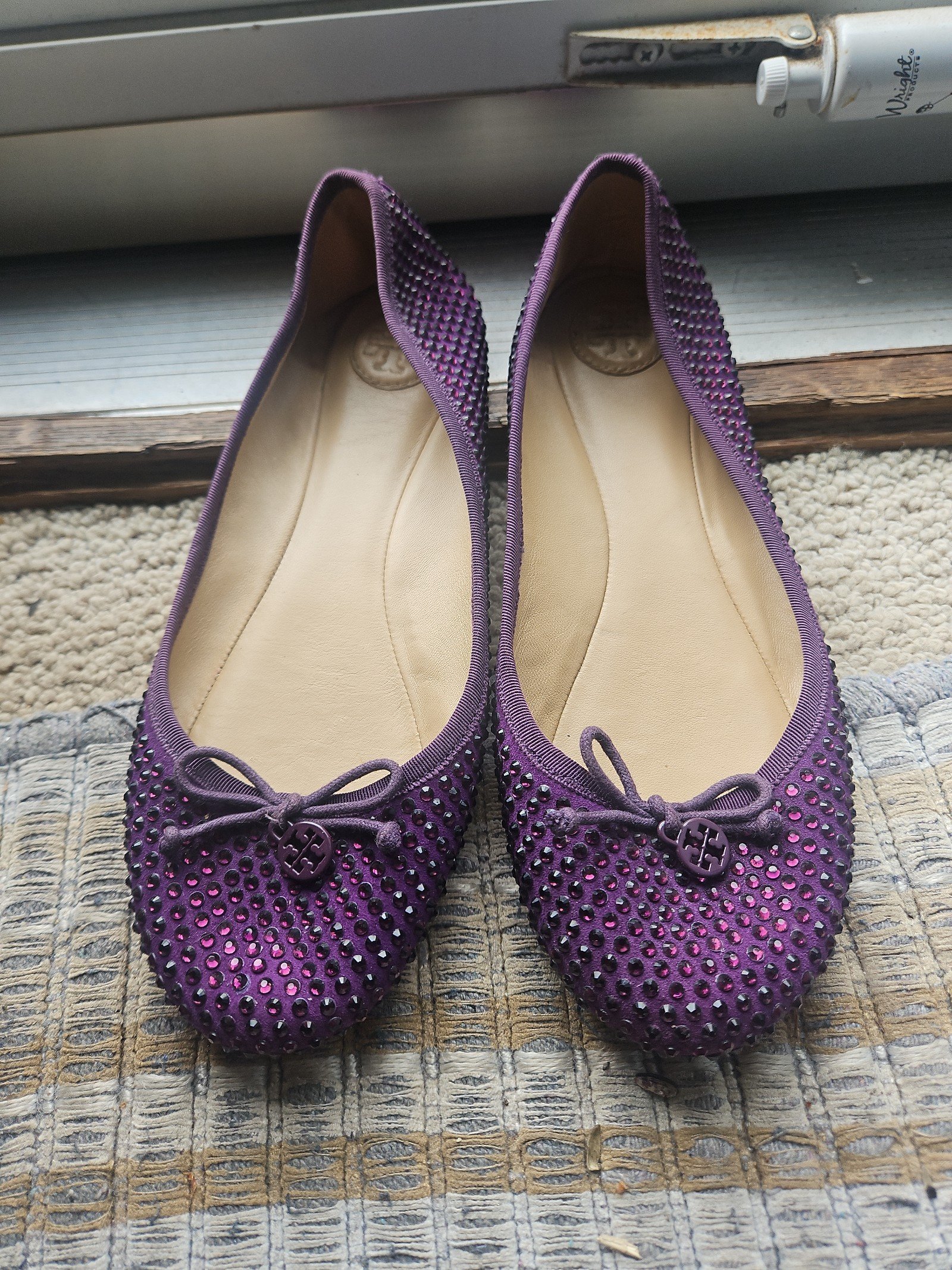 フラットシューズ TORY BURCH CRYSTAL BALLET FLATS Tory Burch Crystal-Embellished Ballet Flats | Saks Fifth Avenue