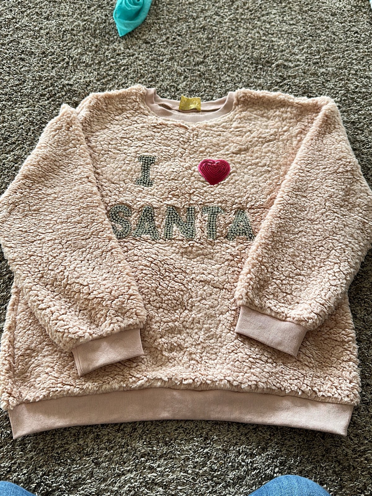 I LOVE SANTA SHERPA SWEATER