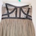 Sass and Bide taupe brown strapless corset top gauzy pleated mini dress size 6