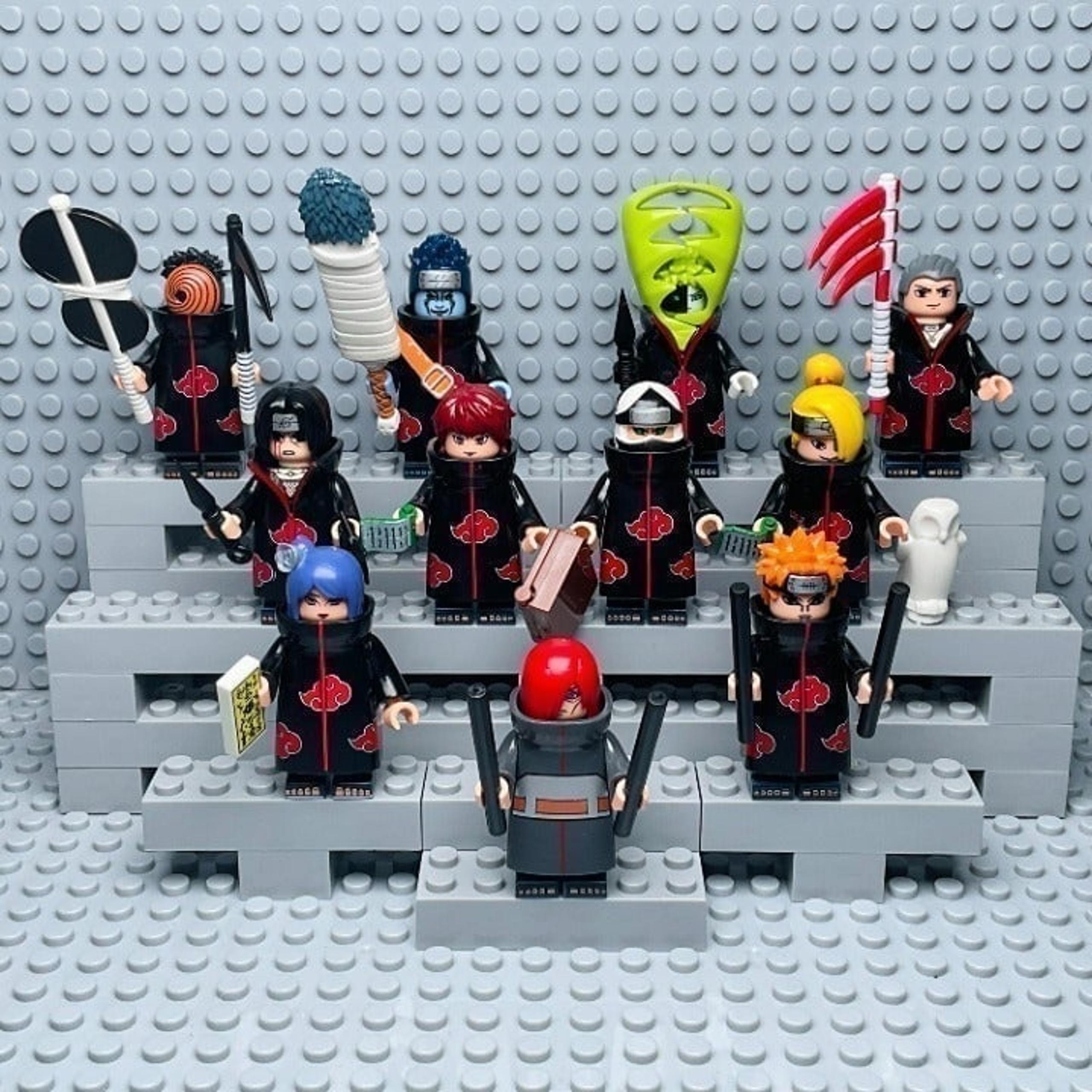 Naruto Akatsuki Custom Minifigures Lot of 11