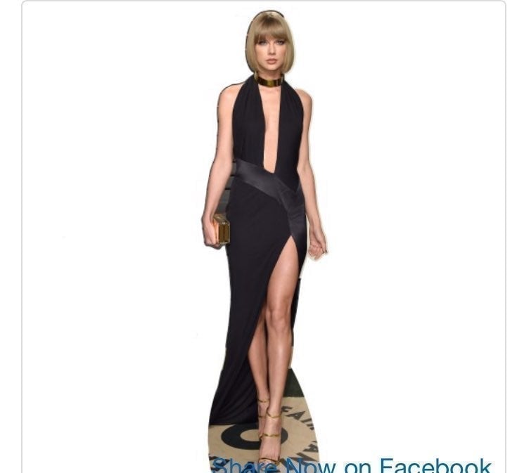 TAYLOR SWIFT BLACK DRESS LIFE SIZE CARDBOARD CUTOUT FREE SHIP!