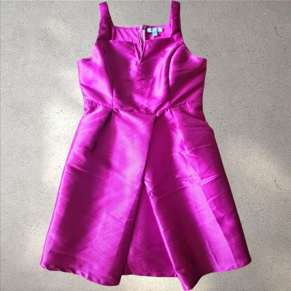 She + Sky Fit & Flare Dress Sleeveless Party Cocktail Dress Fuchsia L