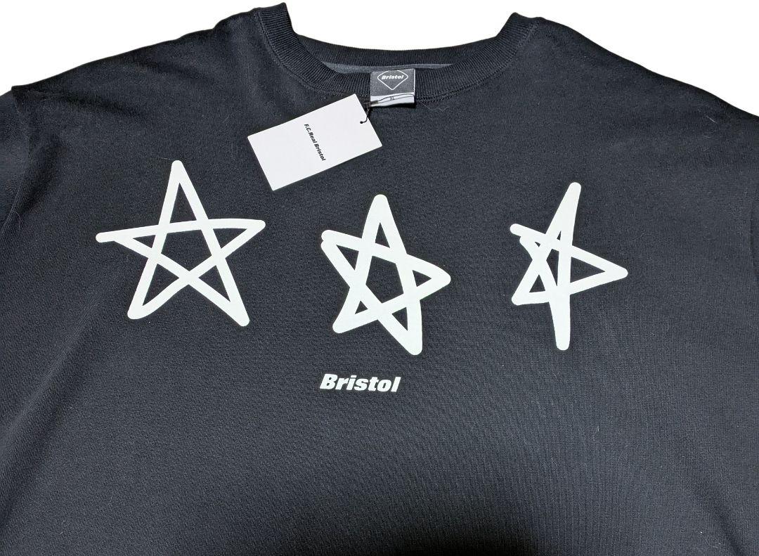FCRB ALL OVER STAR CREWNECK SWEAT GRAY X