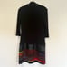 Joseph Ribkoff Tunic Cowl Neck Dress Women's 8 Black Faux Leather Trim Slim Fit