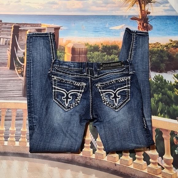 Rock Revival Charlotte Skinny hot Jeans 25