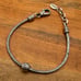 Samuel B (BJC) Sterling Silver Wheat Bracelet with Sterling/18K Gold Charm