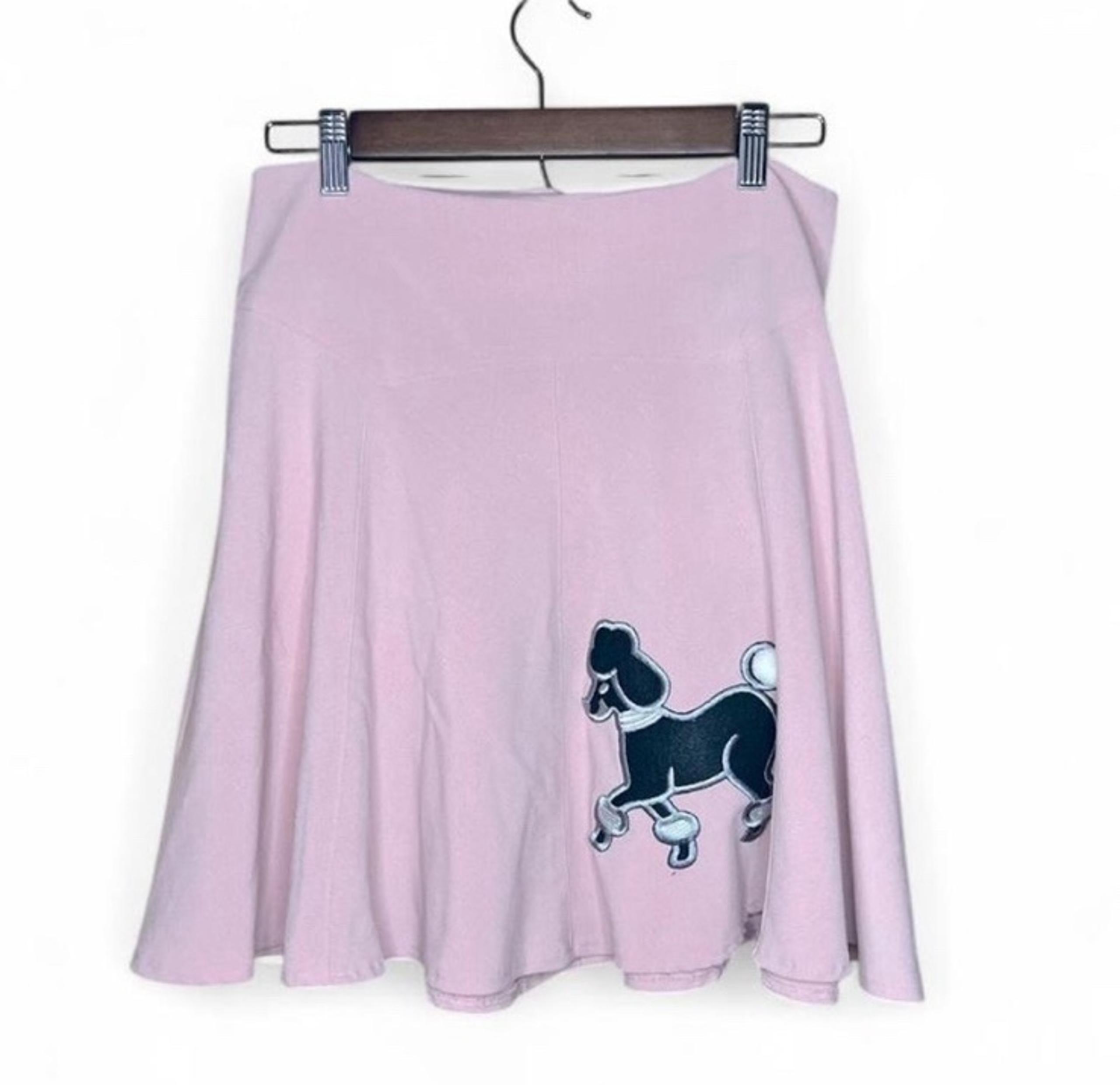 ZINC Pastel Light Pink Poodle 50’s Zip up Skirt Womens size 5